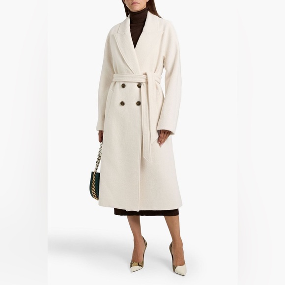 Veronica Beard Jackets & Blazers - VERONICA BEARD Della Dickey double-breasted wool coat Ecru Cream Ivory L NWT